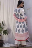 Gosriki Women'S Rayon Blend Straight Printed Kurta With Pant & Dupatta (Purri White-Gs_M_White_Medium),White,,B0DBM4HX2J