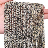 Songxi 120pcs 3mm Dalmatian Natural Round Stone Beads for Jewelry Making, Smooth Loose Small Gemstone Beads for Bracelets Neckla