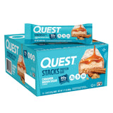 Quest Nutrition Stacks Protein Bars, Cinnamon Brown Sugar, 20g Protein, 2g Net Carbs, 1g Sugar, High Fiber, Low Sugar, Gluten Fr