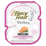 Purina Fancy Feast Gourmet Gravy Wet Cat Food, Petites Seared Salmon With Spinach Entree - (Pack of 12) 2.8 oz. Tubs