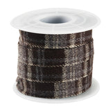 Elecrelive 5 Yards Tartan Plaid Ribbon Cloth Fabric Gingham Ribbon 3/8 Inch Coffee for Gift Wrapping Applique Sewing Craft Party