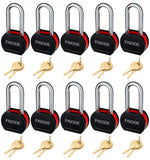 FIGODE Large Sturdy Steel Locks with 24 Same Keys, Heavy Duty Padlock, 2-3/4 Wide, 2.7 Long Shackle Locks for Door, Gate, Storag