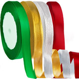 4 Rolls Christmas Ribbons for Gift Wrapping - Xmas Ribbons for Gift Bags - Xmas Gifts for Women Men Mom - Christmas Wrapping Pap