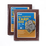 GUARD SHIELD Brown/Green Tarp 10x16 Feet Medium Duty Outdoor Waterproof Multi Purpose Poly Tarps Cover 7mil (2-Pack)