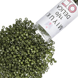 Miyuki Delica Seed Beads - Size 11/0 (1.6 mm), DB2357, Duracoat Opaque Army Green, 7.2 g, Approx. 1440 Beads, Made in Japan
