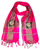 Saba Fashion Women And Girls Viscose Jaquard Kandhari Scarf/Shawl/Dupatta/Hijab/Wrap/Scarves/Stoles (Rani)
