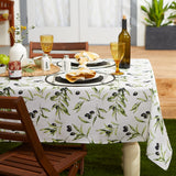 Olives Print Outdoor Tablecloth 60 Round
