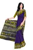 Tamaira Fashion Womens Plain Weave Pure Cotton Saree Without Blouse Piece (1920_Dark Blue)