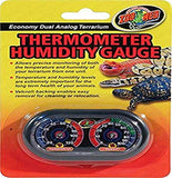 Zoo Med Economy Analog Dual Thermometer and Humidity Gauge, 6 x 4