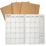 A5 Planner Jan 2026 - Jun 2027, Travelers Notebook Inserts, Travelers Notebook Calendar, Weekly and Monthly Calendar, 100gsm Pap