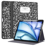Supveco Case for iPad Air 13 Inch (M3) 2025/(M2) 2024 with Pencil Holder,Premium Folio Stand Case with Soft TPU Back Cover,and Auto Wake/Sleep-Flag
