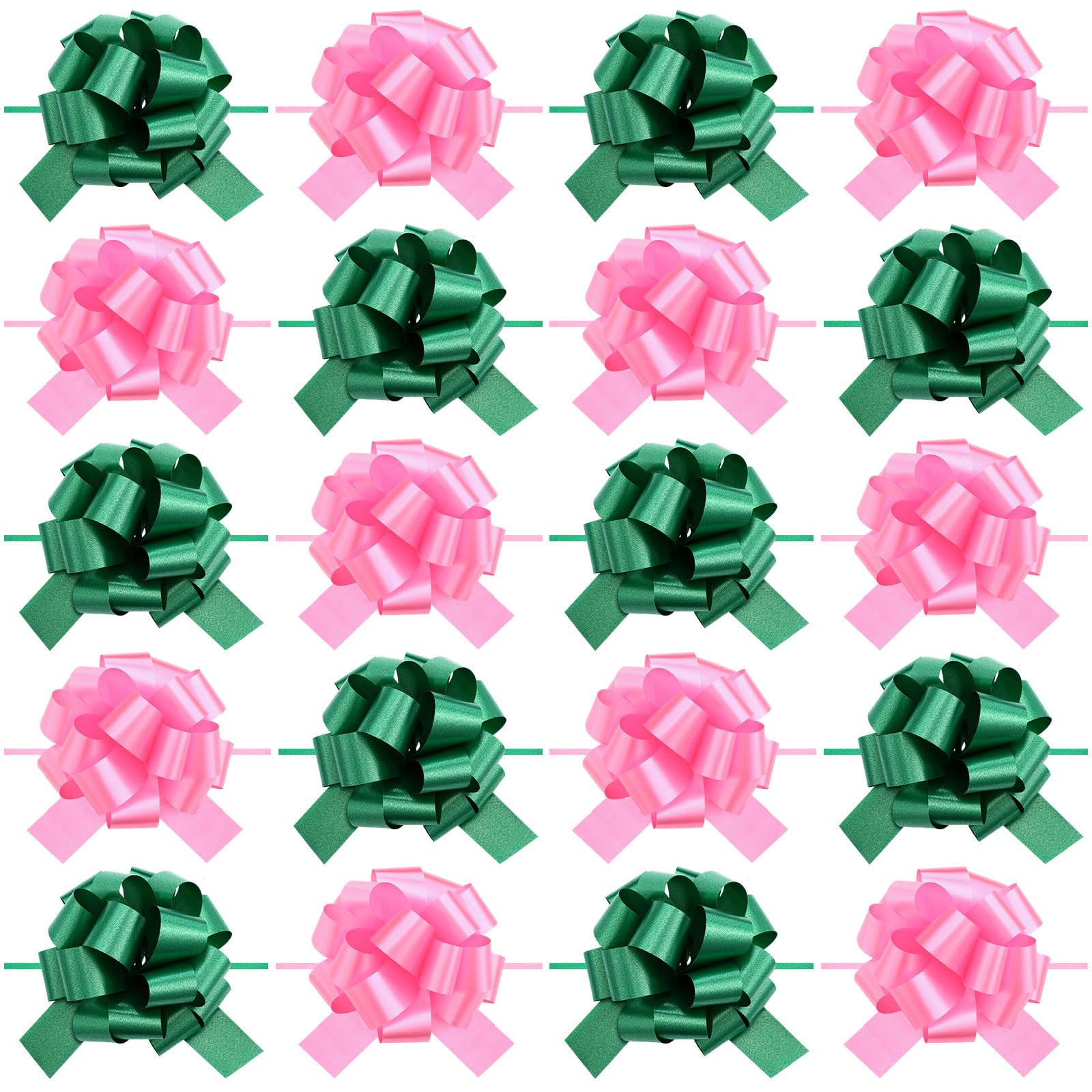 Chunyin 72 Pcs Wrap Pull Bows Gift Bows with Ribbon 5 Inches for Gift Wrapping Decor Birthday Anniversary Supplies(Fresh Color)
