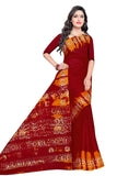 Tamaira Fashion Womens Plain Weave Pure Cotton Saree Without Blouse Piece (1920_Red)