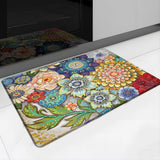 tubeamin Floral Kitchen Rug Mat for Floor Boho Cushioned Anti-Fatigue Mat Memory Foam Standing Desk Padded Comfort Floor Mat for