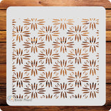 Kachi Pencil Doodle Pattern Art and Craft Stencils for Painting, Size 6 x 6 inch Reusable Stencil for Painting, Fabric, Glass, W