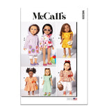 McCalls Doll Clothes Sewing Pattern Kit, Design Code M8309, One Size, Multicolor