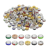 PATIKIL 4mm Rondelle Spacer Bead, 200 Pcs Crystal Rhinestone Loose Bead Spacers for Jewelry Making, DIY Bracelets, Necklace, Mul