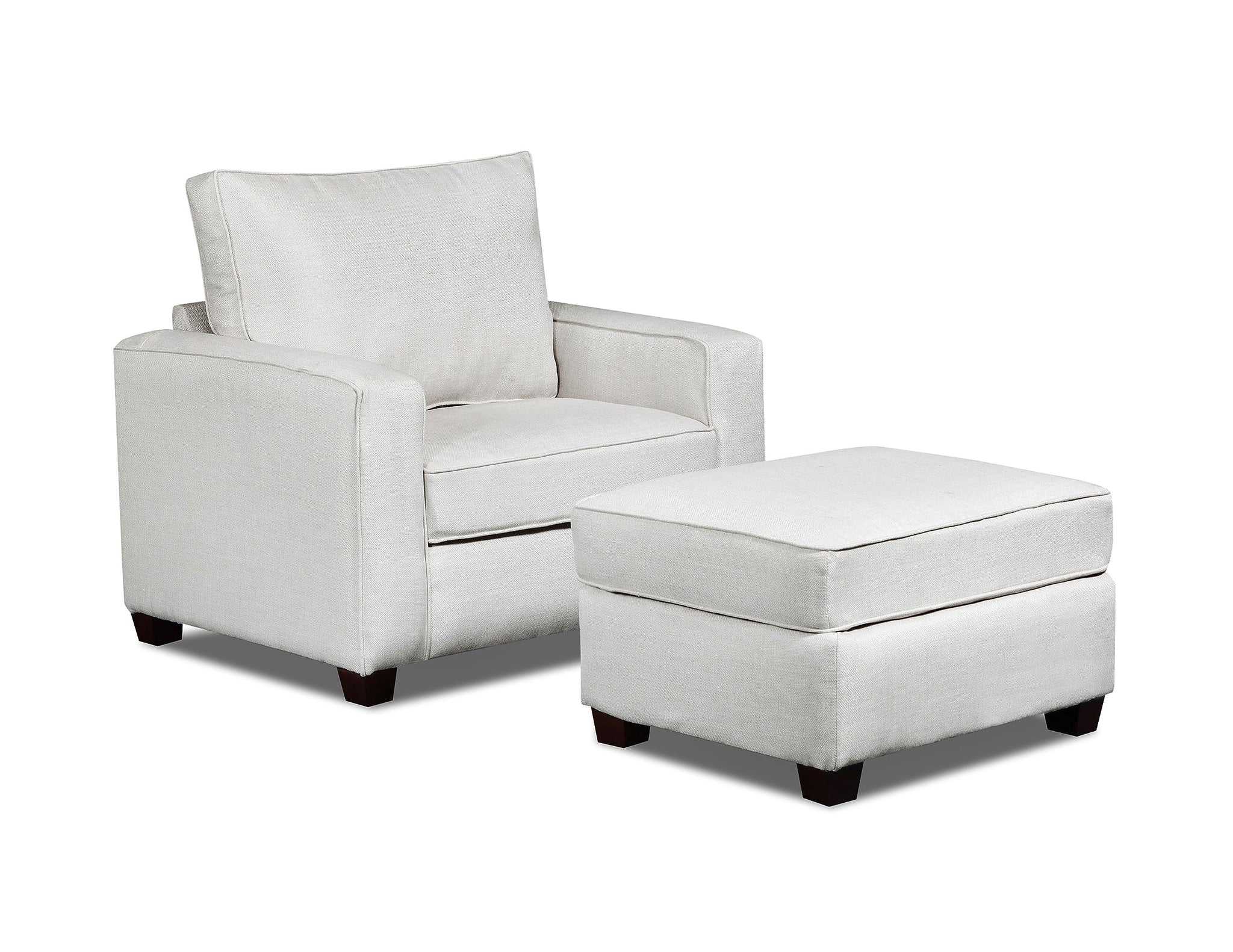 American Furniture Classics Relay Linen Upholstered Chair, Soft Washed Cream Tweed