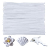 Caydo 100 Pieces White Pipe Cleaners Craft Supplies Flexible Chenille Stems for DIY Crafts Project and Valentines Day Decoratio