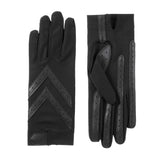 isotoner womens Spandex Shortie Touchscreen cold weather gloves, Black Smartdri, SmallMedium US