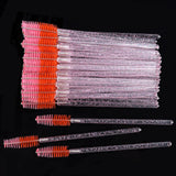 300PCS Disposable Mascara Wands Spoolie Brush Crystal Eyebrow Brushes Eyelash Extension Applicator Makeup Kits