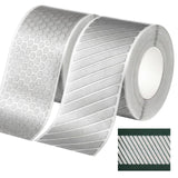 Crowye 2 Pcs 2 x 33ft/11 yard High Visibility Reflective Heat Transfer Vinyl Tape Silver Iron on Fabric Clothing Tape Safety Hea