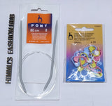 HimmuS Fashion Hub Aluminium Circular Knitting Needles Size No. 8 (Diameter3.25Mm) & 25 Pcs Crochet Knitting Locking Stitch Ma