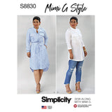 Simplicity Womens Shirt Dress Sewing Patterns by Mimi G Style, Sizes 1624
