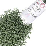 Miyuki Delica Seed Beads - Size 11/0 (1.6 mm), DB2291, Frost Opaque Glaze Dark Green, 7.2 g, Approx. 1440 Beads, Made in Japan