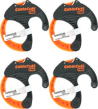 Cable Cuff PRO (4 Pack: 4x Medium 2 Inch Diameter) Adjustable, Reusable, Cable Tie Replacements for Extension Cords or Electroni