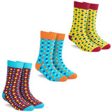 Dynamocks Socks For Men And Women (Pack Of 3 | Crew Length | Material: Combed Cotton | Multicolour | Size: Free (Uk 712))