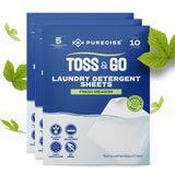 Purecise Travel Laundry Detergent Sheets, Fresh Meadow, 30 Loads, 3 Pack