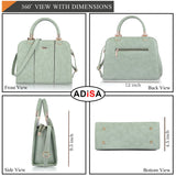 Adisa Two Tone Handbag Shoulder Bag For Women And Girls With Sling Belt (Ad4069-Grn),Green,,B0C6MB98S4