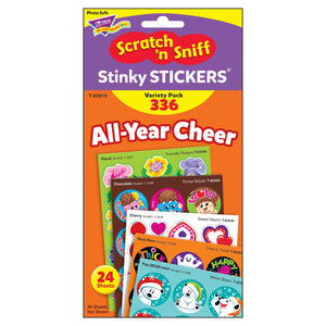 Trend Enterprises - T83919 All Year Cheer Stinky Stickers Variety Pack, 70 Designs, 8 Scents, Pack Of 336