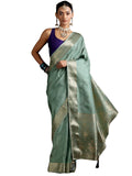 Libas Women'S Silk Blend Saree (16100_Blue)
