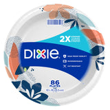 Dixie Large Paper Plates, 10 Inch, 86 Count, 2X Stronger*, Microwave-Safe, Soak-Proof, Cut Resistant, Disposable Plates For Ever