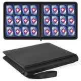GEAoffice Trading Card Binder 12 Pocket Hold 720 Cards, Premium PU Cover Zipper Collection Binder, Ringless Sturdy Side Loading 