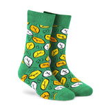 Dynamocks Men & Women Crew Length Socks (Pack Of 1 Pair; Multicolour; Combed Cotton; Anti Odour; Breathable; Durable) Free Size 