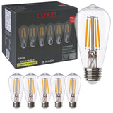 Vintage LED Edison Bulbs ST19 (ST64) - 8.8W Equivalent 75W - Dimmable High Brightness Soft White 2700K Antique LED Filament Bulb