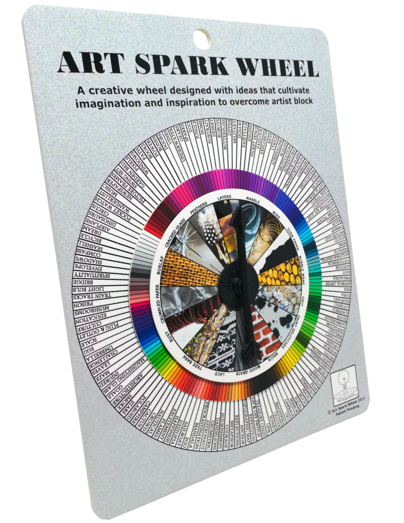 Art Spark Wheel Art Game: Drawing & Painting Inspiration for Artists, Teachers, Adults, & Teens - Educational Art Supplies for C