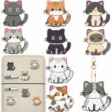 Bulerrylulu 9 Pcs Diamond Painting Magnets Kits Cute Cat Fridge Magnet Stickers Diamond Art Painting Keychains Gem Painting kit 