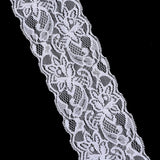 Elastic Lace Trim 10 Yards Off-White Lace Ribbon Floral Pattern Stretchy Lace Fabric for Sewing, Garment, DIY Crafts and Gift Wr