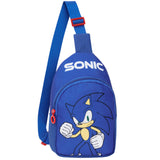 Sonic The Hedgehog Crossbody Bag with Zipped Compartment & Adjustable Strap, Sling Bag Daypack - Gamer Gifts