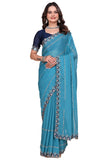 Konica Fab WomenS Fancy Saree With Embroidered Border & Designer Blouse Piece
