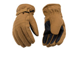 Kinco HydroFlector Lined Waterproof Brown Duck Ski Glove with Pull-Strap, Large