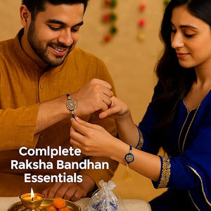 Shalinindia Premium Designer Blue Rakhi Set Of 2 For Bhaiya Bhabhi Traditional Thread Rakhi With Stones Ideal Raksha Bandhan G,Nylon,red