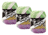Bulk Buy: Lily Sugar n Cream 100% Cotton Yarn (3Pack) Ombres, Prints, Scents & Stripes (Violet Stripes #21317)