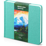 Dispowreath 4 Pcs 5.5 x 5.5 in Watercolor Sketchbook Journal Square Watercolor Notebook Cold Press 140lb 300gsm Cotton Paper 48 