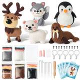 WATINC Needle Felting Kit - 5 Set Unique Different Cute Doll Wool Felt Needle Tools Foam Pad Instruction, DIY Home Decoration Cr