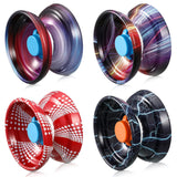 4 Pieces Yoyo Alloy Responsive Ball, Metal Yoyo String Trick Ball for Beginners, Boys, Adults Players Auto Return Technology Bal